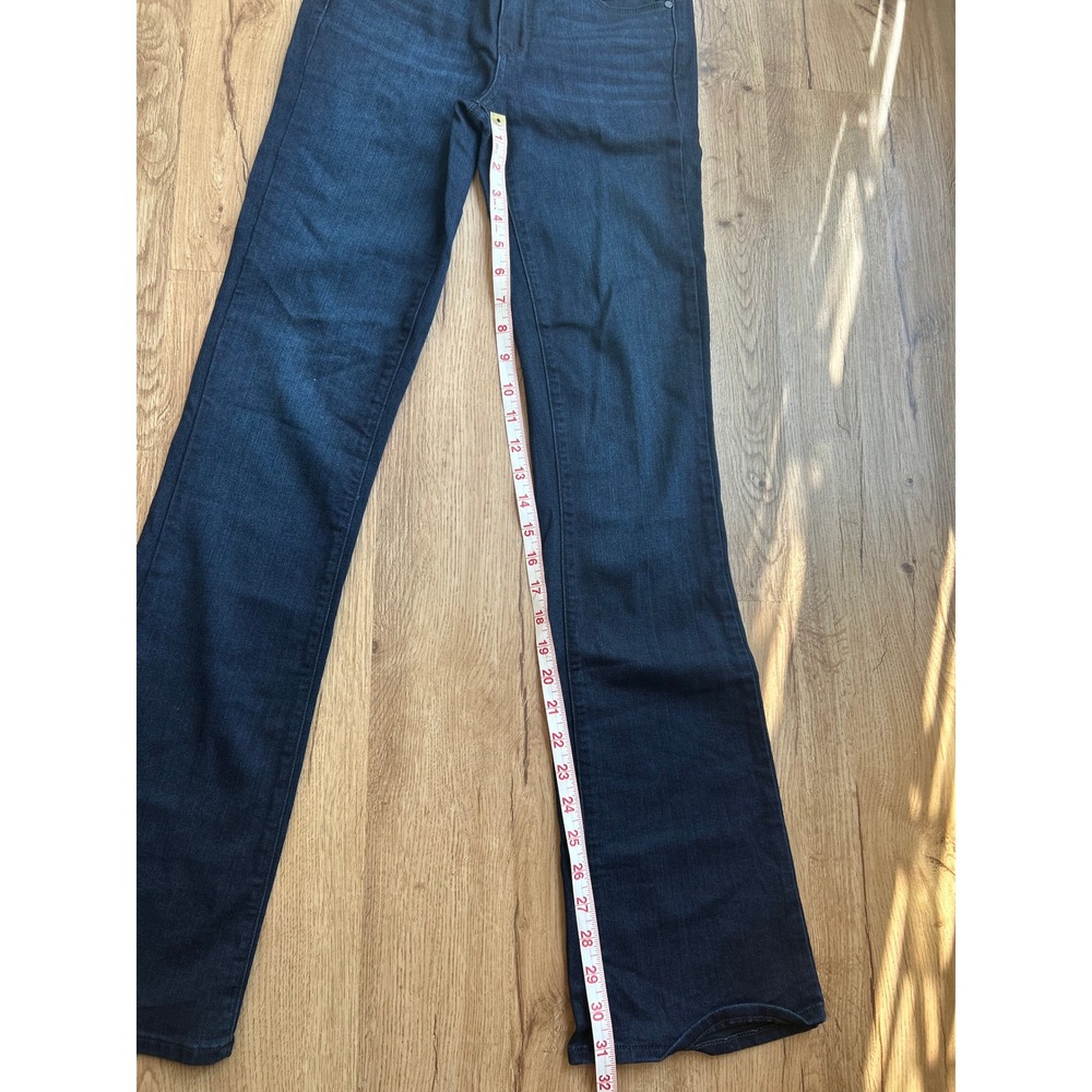 PAIGE Manhattan Slim Bootcut Jeans Dark Indigo Blue Stretch Denim Size 25 - Picture 9 of 9